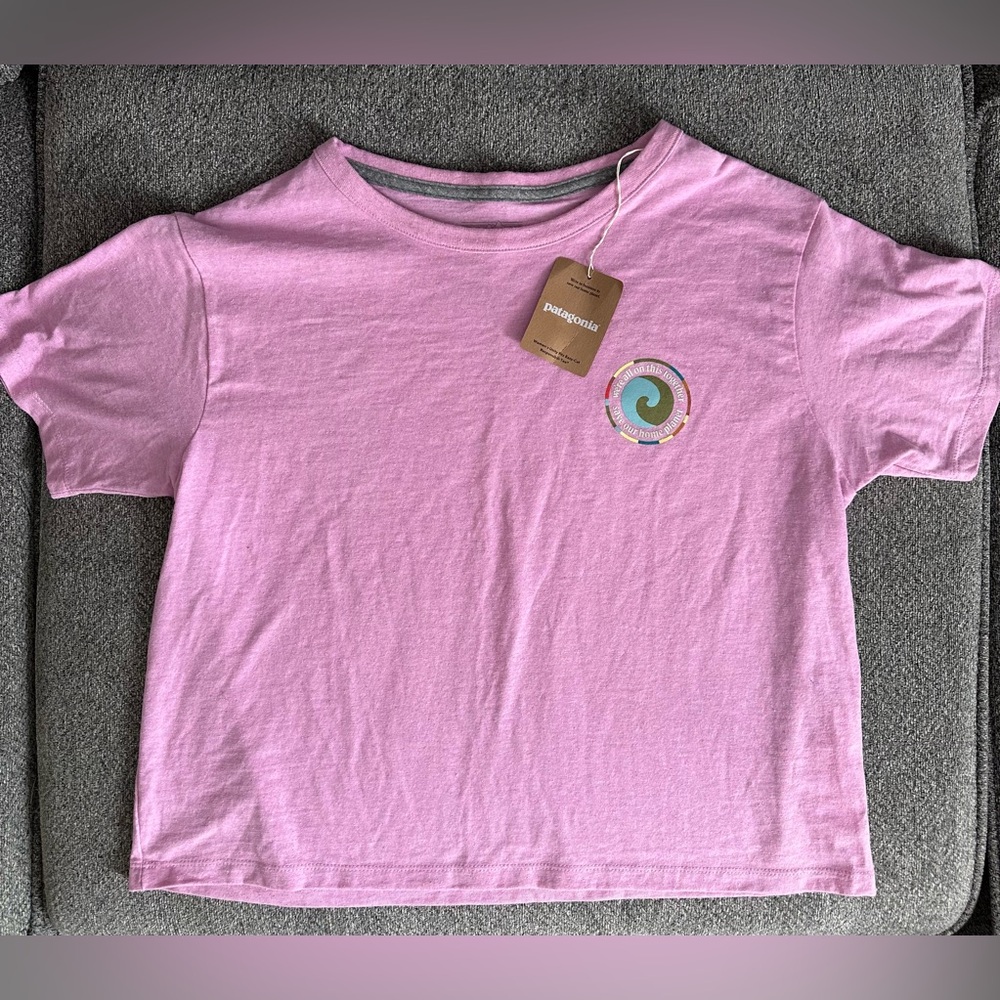 Patagonia United Fitz easy cut Pink T-Shirt - Picture 2 of 5